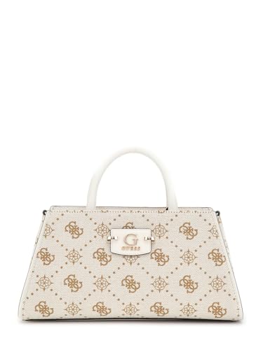 Sac GUESS Neda Girlfriend Satchel grand sac à main blanc logo imprimé