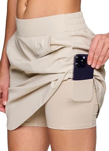 RBX Active Longer Length Skort for Women, Quick Drying Woven Pickleball Golf Skort with Pockets for Tennis, Hiking, Running3