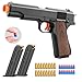 Look Real Toy Red Gun with Ejecting Soft Bullets,Pistol Toys Play EVA Foam Blaster Realistic Model Gun Soft Bullet Gift Gun with Ejection Shell Bullets Fake Gun Model Blasting (Brown)