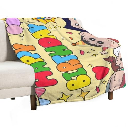 クレヨンしんちゃん 毛布 ブランケット 暖かい 肌に優しい フランネル ふわふわ 柔らかい 軽量 洗える お昼寝 お部屋 人気キャラ クリスマス 誕生日 プレゼント アニメ 推し かわいい おしゃれ