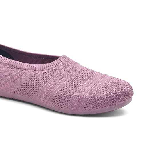 Image of ASIAN ZERI-02 Women's Knitted Slip-On Casual Shoes | Lightweight, Memory Foam, Flexible & Breathable Footwear for Walking, Travel & Casual Use