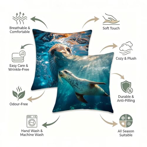 Funda cojín 55x55 cm con cremallera oculta pack de 2 unidades 7