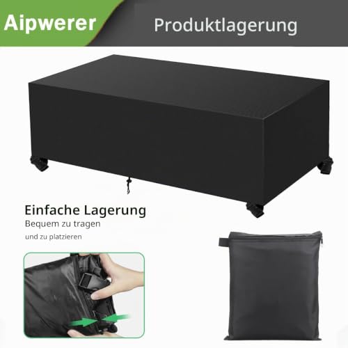Aipwerer Abdeckung Gartenmöbel, Abdeckplane Gartenmöbel 125x125x75cm – Ansicht 5