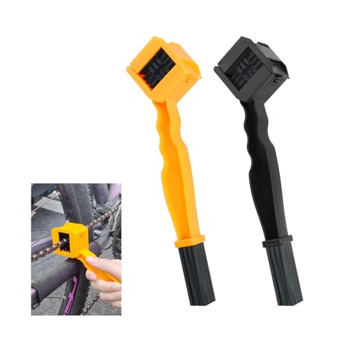 2PCS Motorcycle Chain Cleaning Kit with Dual-Head Brush