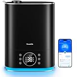 GoveeLife Smart Humidifiers for Bedroom, Cool&Warm Mist 7L Humidifier for Large Room, Auto Mode, Easy Top Fill, 70Hr Quiet Runtime, WiFi Air Humidifier with RGB for Baby, Plants Compatible with Alexa