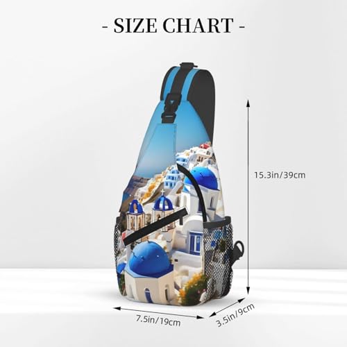 Bolso cruzado Santorini con estampa vista al mar miniatura 3