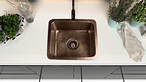 Monarch Abode 17090 Pure Copper Hand Hammered Highball Single Bowl Kitchen Sink (17 Inches) #TOP1