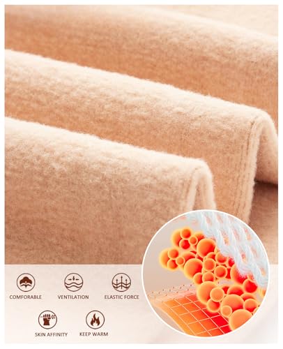 Arkim Fleece Lined Glossy Black Sheer Tights Women,Crotch 1 Seam Line Translucent Thermal Tights Winter Leggings4