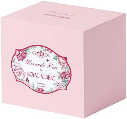 Royal Albert Miranda Kerr Friendship 40005768 Gratitude Footed Mug 0.30ltr, White, Fine Bone China, 1 Count (Pack of 1)