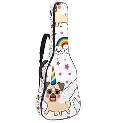 Étui pour guitare classique et acoustique avec motif carlin, licorne, arc-en-ciel, avec aile volante, taille complète… - Les Beatles, Paul McCartney, John Lennon, RIngo Starr, George Harrison