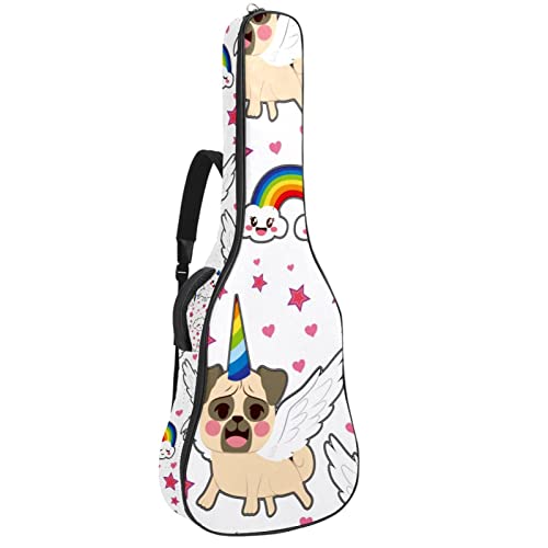 Étui pour guitare classique et acoustique avec motif carlin, licorne, arc-en-ciel, avec aile volante, taille complète… - Les Beatles, Paul McCartney, John Lennon, RIngo Starr, George Harrison Étui pour guitare classique et acoustique avec motif carlin, licorne, arc-en-ciel, avec aile volante, taille complète…