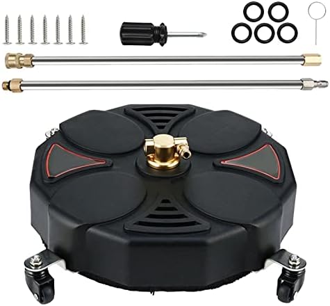 Lavapavimenti Per Idropulitrici 33cm - Pressione 2500 PSI, Ruote 360°, Acciaio Inox, Compatibile Connessione Rapida 1/4 - Foto 6