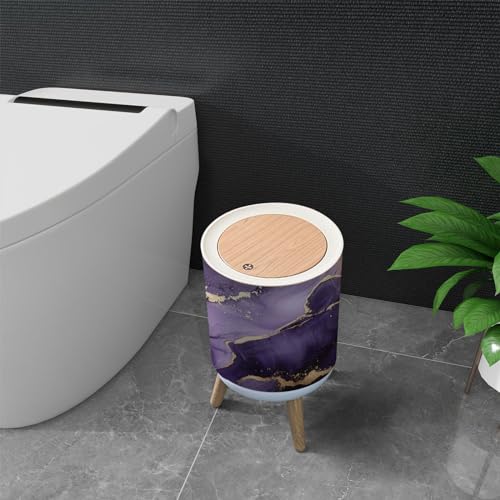 Caneca de basura redonda con tapa 1.8 gal miniatura 5