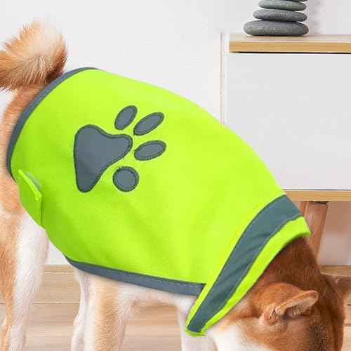 Sicherheitsweste für Hunde, reflektierender Hundemantel, Warnweste für Hunde, Sicherheitsweste für Haustiere, Haustier-Sicherheitsweste, Hundepfoten-Design, schützt Ihren Welpen bei Abenteuern, Jagd