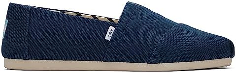 TOMS Men's Alpargata Loafer Flat, Dark Indigo Heritage Canvas, 14 | Image 4