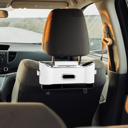 Boîte de rangement de siège en cuir synthétique chic pour petits objets auto