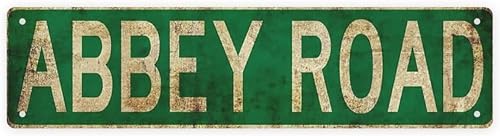 Letreros de metal retro de estaño con diseño de abadía y calle, parque de atracciones, estilo retro, para pared, hombre, cueva, 10 x 40 cm