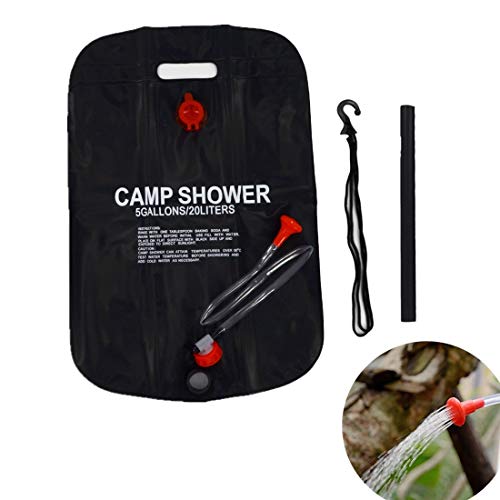 Kuiji Bolsa de Ducha Solar, Bolsa de Agua de 20 l, Impermeable, Bolsa de Almacenamiento de Agua de Emergencia para Deportes al Aire Libre, Camping, Senderismo, Escalada