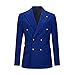 Cenne Des Graoom Men's Slim Fit 2 Piece Suit Double Breasted Business Wedding Prom Suits Blazer Tuxedo & Trousers……… Royal…