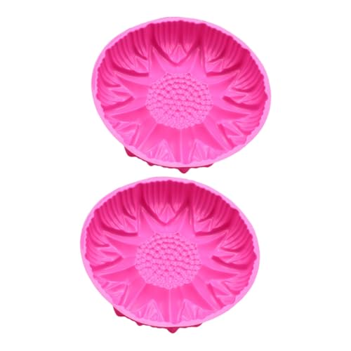 Gatuida 2 piezas Molde de Silicona para Repostería DIY Molde Girasol Reutilizable Textura Lisa Antiadherente Fácil Desmoldar Horno y Bizcochos