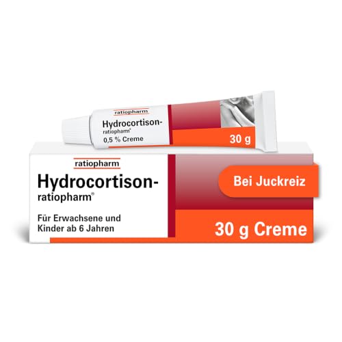 Hydrocortison-ratiopharm 0 5% Creme bei allergischen und entzundlichen Hautirritationen Juckreiz sonnenbeanspruchter Haut und Insektenstichen. 30 g Creme