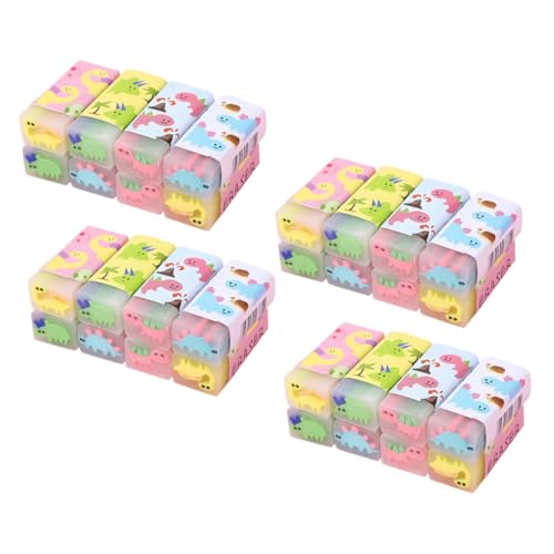HORIALENCE 32個恐竜消し かわいい動物デザイン 子供用楽しい筆消し 多目的 文房具用 幼稚園 小学校 クラスルーム用 携帯