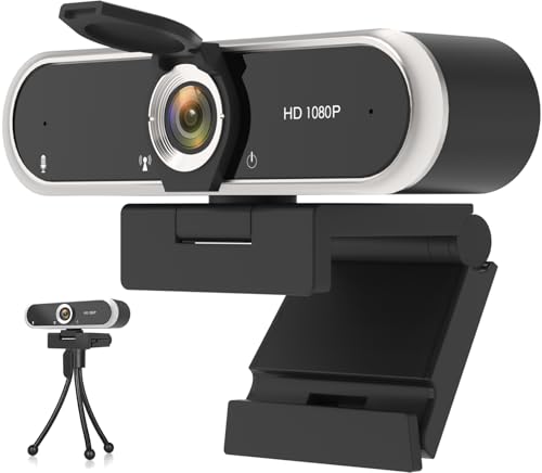 NIVEOLI Webcam 1080P with Microphone & Privacy Cover...
