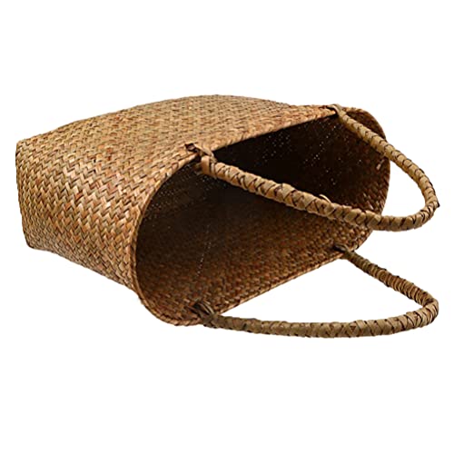jojofuny Weaved Basket Woven Flower Baskets Woven s Wicker Storage for Home Shopping Flower Plant Kitchen Storage Color 1 Weaved s
