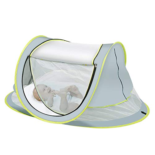 OBloved Baby Beach Tent, Large Portable Baby Travel Bed, UPF 50+ UV Protection