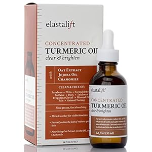 Elastalift Turmeric Oil Facial Skin Care Serum For Face. Antioxidant Moisturizer Skincare Serum Formula W/Rose Extract & Jojoba Oil For Dry Skin, Redness, & Skin Blemishes, 1.8 Fl Oz