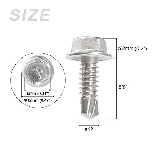 Tornillos Autoperforantes Hexagonales #12 x 5/8, 25 unidades miniatura 2