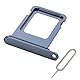 MMOBIEL SIM-Kartenhalter Kompatibel mit iPhone 13 Pro/13 Pro Max - SIM-Tray - SIM-Kartensteckplatz - SIM-Kartenhalter Ersatz - Inkl. SIM-Nadel und wasserdichtem Gummiring - Blau