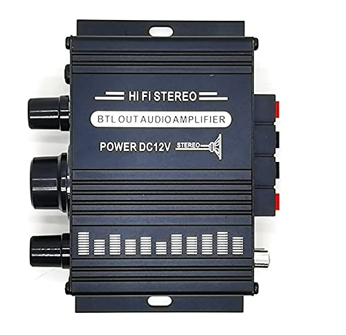 Amplificateur audio HiFi en aluminium 12 V 400 W pour voiture stéréo Mini Power Amplificateur audio stéréo pour voitures domestiques, motos