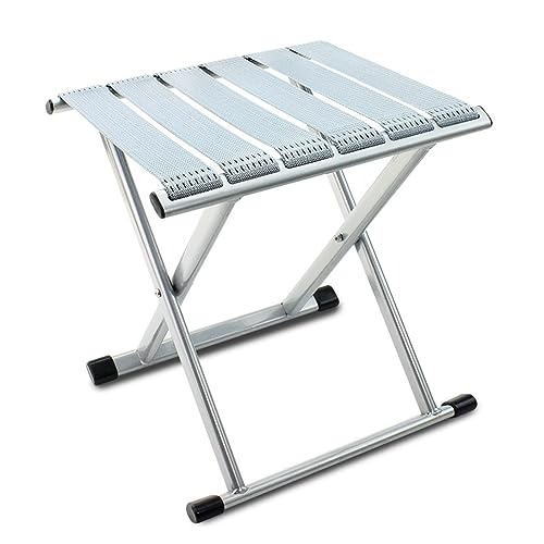 shyliey Folding Luggage Rack for Guest Room, Heavy Duty Steel Suitcase Holder, Easily Assemble Metal Stand, Narrow Foldable Space Saving Hotel Storage Rack (Silver)