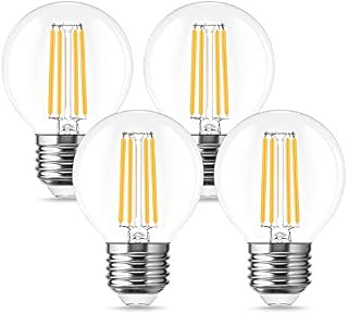 Fulighture E27 Vintage Light Bulbs, Edison Screw Bulb, 4W (40W Equivalent), Energy Saving Light Bulbs, 470lm, Retro Antique Lamp, Soft White 2700K, Not Dimmable, Pack of 4