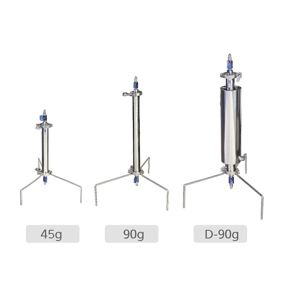 90G Vakuumkammer-Kit aus Edelstahl mit Stativ Hochsichere Industrieausrüstung zur Extraktion von Essenzen aus Pflanzenblättern Geschlossenes Vakuumröhrensystem