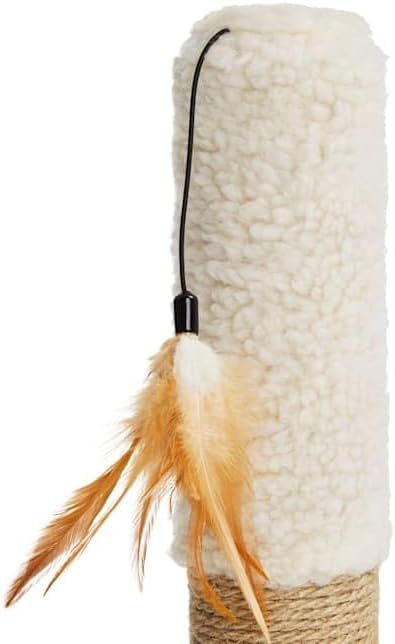 EveryYay by Petco Essentials Scratchin' The Surface Post with Scratcher Cat Toy, Cream, 26"