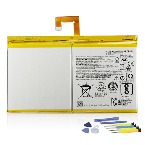 K KYUER L16D2P31 Tablet Batería Compatible with Le novo Tab 4 10/10 Plus/Tab P10 TB X304 TB X304L TB X304F TB X304X TB X704 TB X704L TB X704F TB X704V TB X704N TB X705 TB X705L TB X705F TB X705N Wi Fi