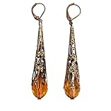 Indian Ethnic Vintage Silver Crystal Teardrop Dangle Drop Earrings Boho Gypsy Retro Rhinestone Hook