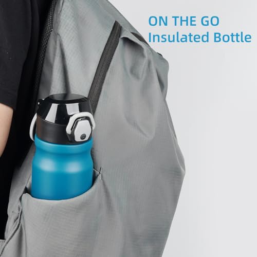 Image of Konokyo 18 oz Insulated Stainless Steel Sports Water Bottle with Straw Lid