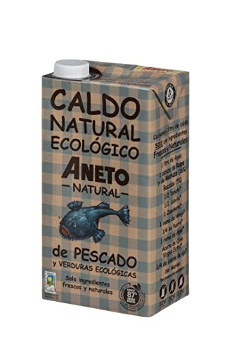 Aneto 100% Natural - Caldo De Pescado Ecológico - Caja De 6 Unidades De 1L