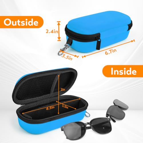 Image of Double Eyeglasses Case, Hard Travel Glasses Case for Men Women