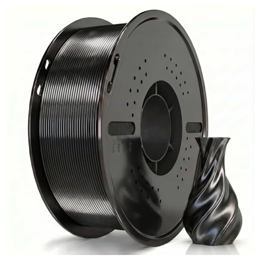 ⚡ Miailuy Silk PLA Filament 1.75mm+/-0.02mm,1kg (2.2lbs)/Spool, SilkBlack