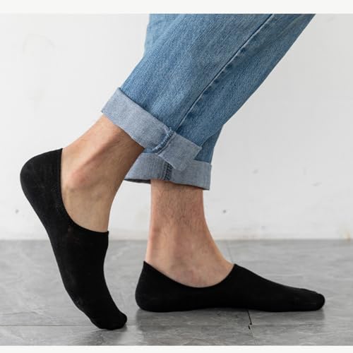 No Show Socks Men, Casual Athletic Non Slip Cotton Invisible low Cut Ankle Short Socks Men2