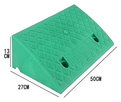 Rampas de plástico para sillas de ruedas 50x27x13 cm verdes miniatura 2