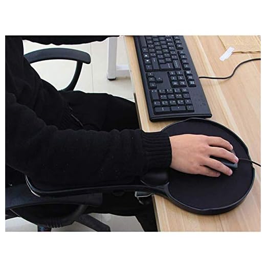 DYYDMM Reposabrazos Ajustable para Computadora, Almohadilla Ergonómica De Brazo De Mouse Reposabrazos De Muñeca, Soporte para Extensor De Teclado Soporte De Giratorio para Mesa, Oficina, Silla