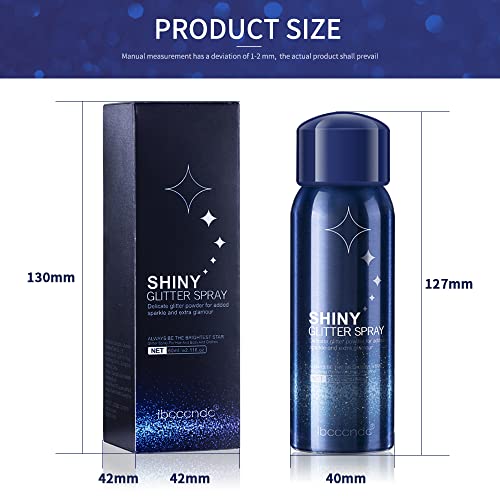 Gl-Turelifes Shiny Glitter Spray Powder Brightening Glitter Spray Highlighter Powder Not Take Off Makeup, Fast Film-Forming Shimmer Gloss Powder Body Face Hair Glitter Spray Powder #TOP6