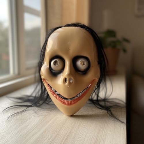 Image of eCraftIndia Brown Horror Scary Mask Perfect For Cosplay Halloween Holi and Kids Horror Theme Pary Scary Haunted Face Mask