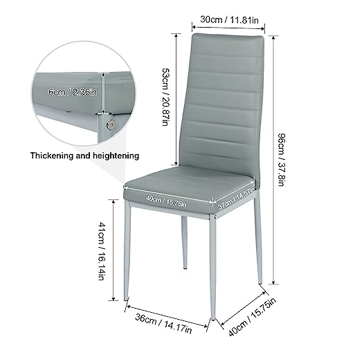 JEFFORDOUTLET Dining Table and Chairs Set 2 Square Dining Table with 2 Faux Leather Chairs for Dining Room Kitchen Home 5 JEFFORDOUTLET Dining Table and Chairs Set 2 Square Dining Table with 2 Faux Leather Chairs for Dining Room Kitchen Home - Image 5