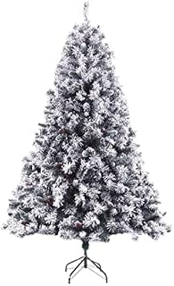 EVRE Snowy White Spruce Artificial Christmas Tree With Pine Cones & Berries 4ft with 200 PVC Tips, Easy Build Hinged Branches & Strong Metal Stand
